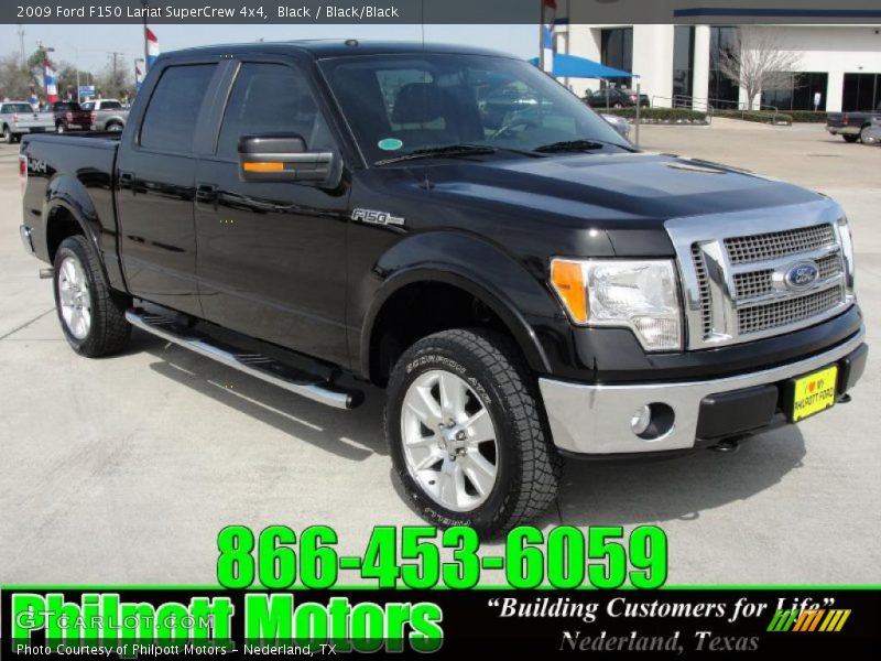 Black / Black/Black 2009 Ford F150 Lariat SuperCrew 4x4