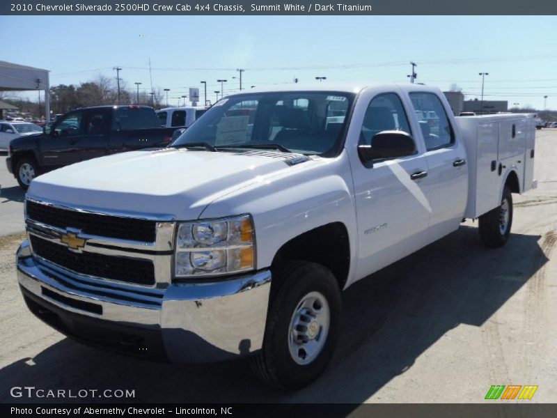 Summit White / Dark Titanium 2010 Chevrolet Silverado 2500HD Crew Cab 4x4 Chassis