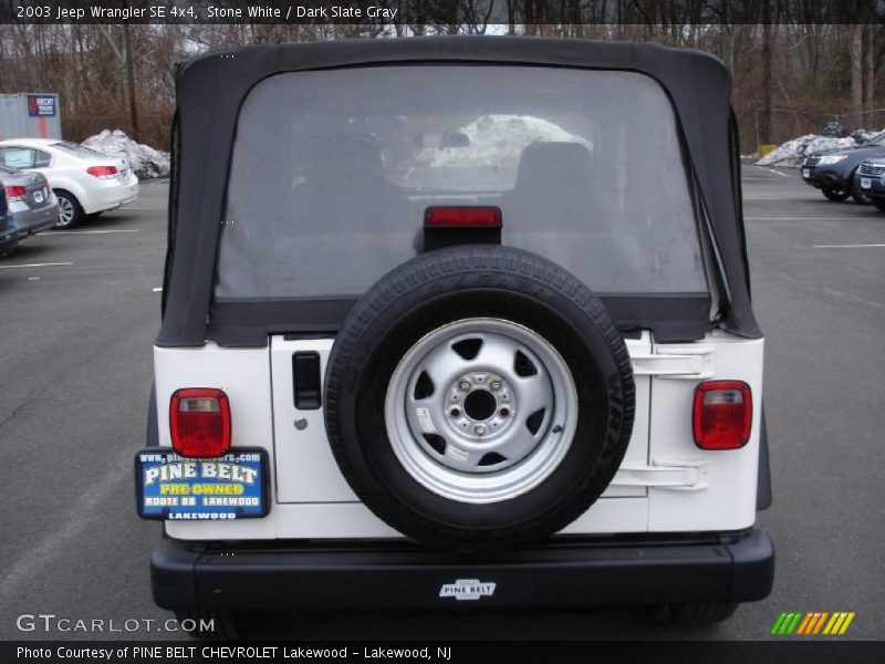 Stone White / Dark Slate Gray 2003 Jeep Wrangler SE 4x4