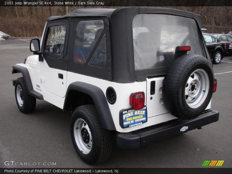 Stone White / Dark Slate Gray 2003 Jeep Wrangler SE 4x4