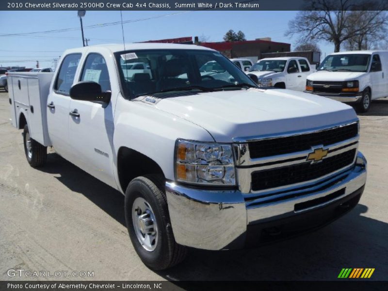 Summit White / Dark Titanium 2010 Chevrolet Silverado 2500HD Crew Cab 4x4 Chassis