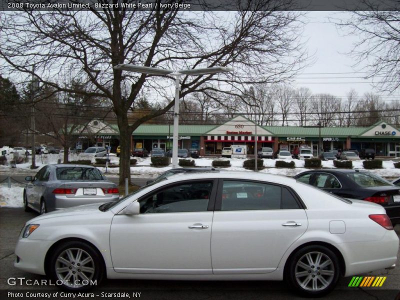 Blizzard White Pearl / Ivory Beige 2008 Toyota Avalon Limited