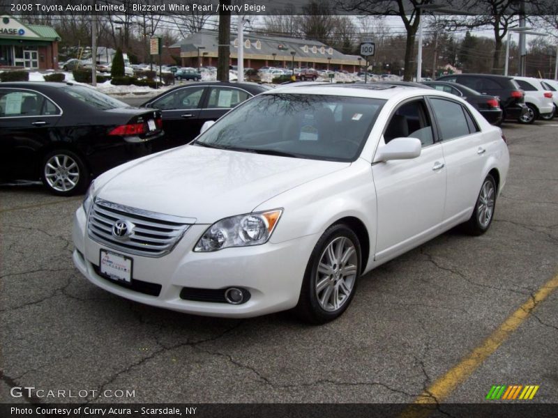 Blizzard White Pearl / Ivory Beige 2008 Toyota Avalon Limited
