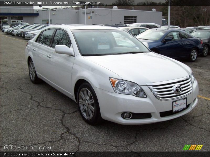 Blizzard White Pearl / Ivory Beige 2008 Toyota Avalon Limited