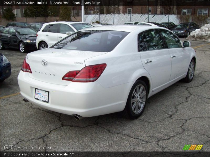 Blizzard White Pearl / Ivory Beige 2008 Toyota Avalon Limited