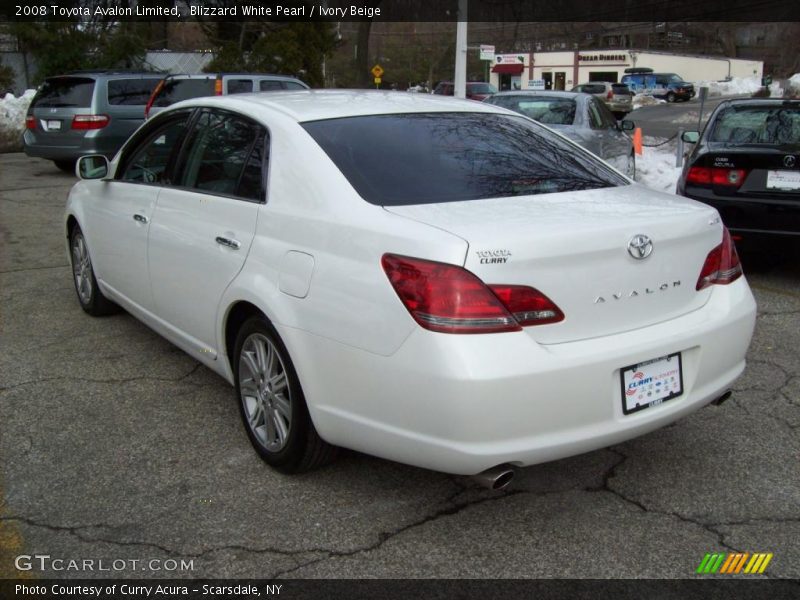 Blizzard White Pearl / Ivory Beige 2008 Toyota Avalon Limited