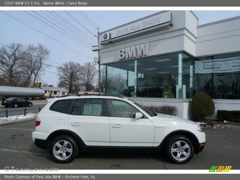 Alpine White / Sand Beige 2007 BMW X3 3.0si