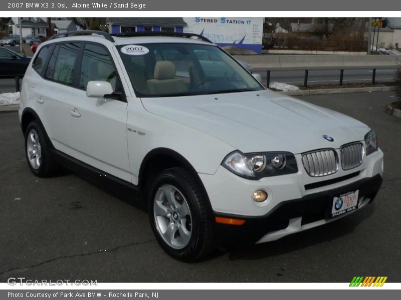 Alpine White / Sand Beige 2007 BMW X3 3.0si