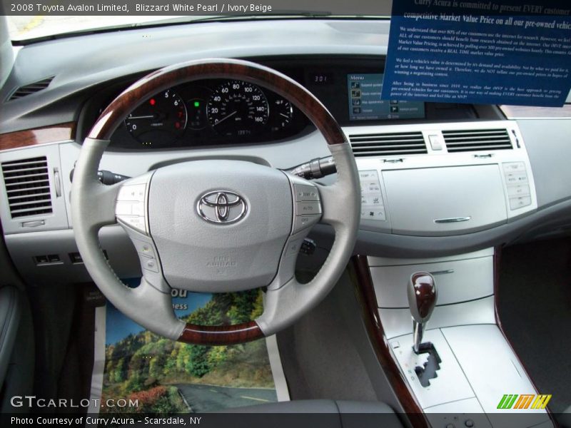Blizzard White Pearl / Ivory Beige 2008 Toyota Avalon Limited