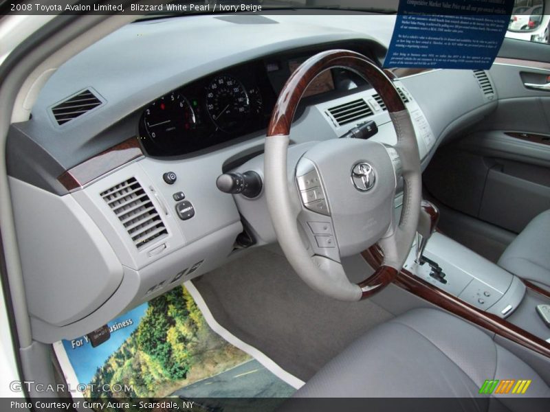 Blizzard White Pearl / Ivory Beige 2008 Toyota Avalon Limited