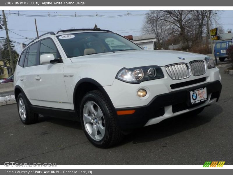 Alpine White / Sand Beige 2007 BMW X3 3.0si