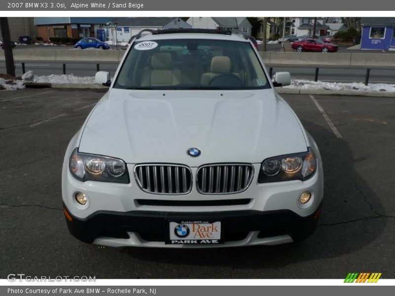 Alpine White / Sand Beige 2007 BMW X3 3.0si