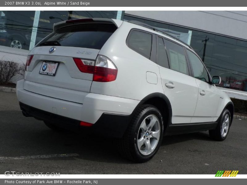 Alpine White / Sand Beige 2007 BMW X3 3.0si