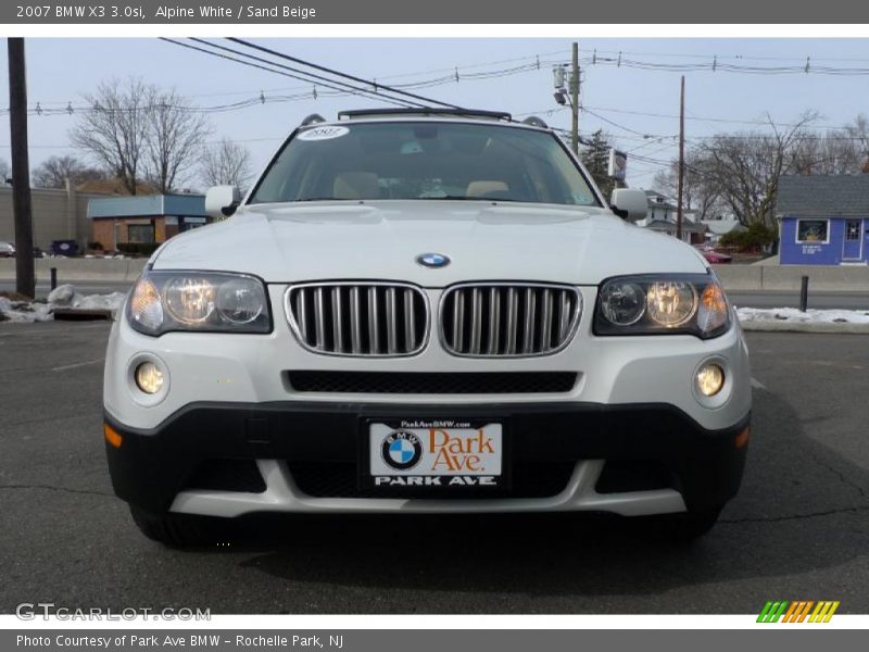 Alpine White / Sand Beige 2007 BMW X3 3.0si