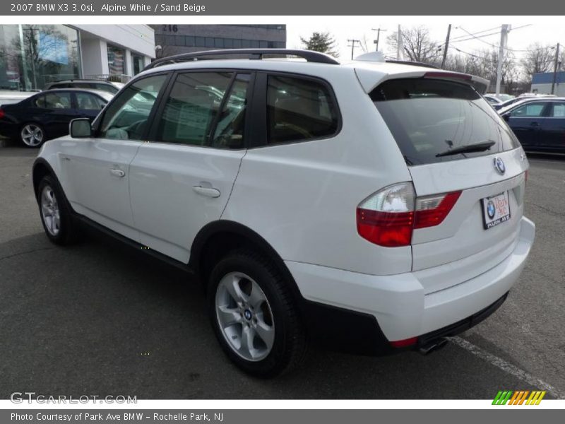 Alpine White / Sand Beige 2007 BMW X3 3.0si