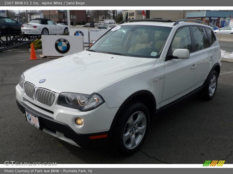 Alpine White / Sand Beige 2007 BMW X3 3.0si
