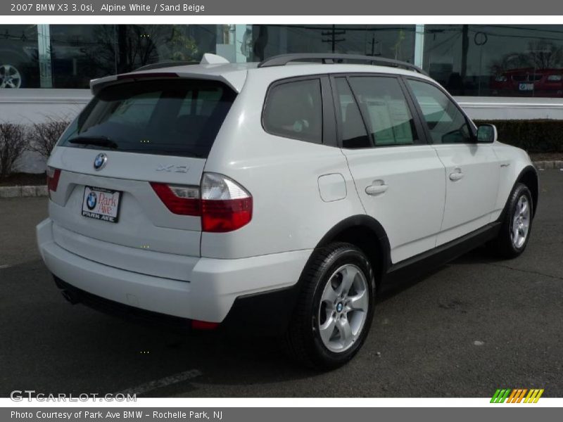 Alpine White / Sand Beige 2007 BMW X3 3.0si