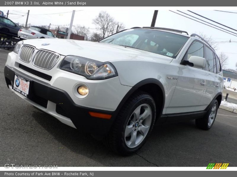 Alpine White / Sand Beige 2007 BMW X3 3.0si