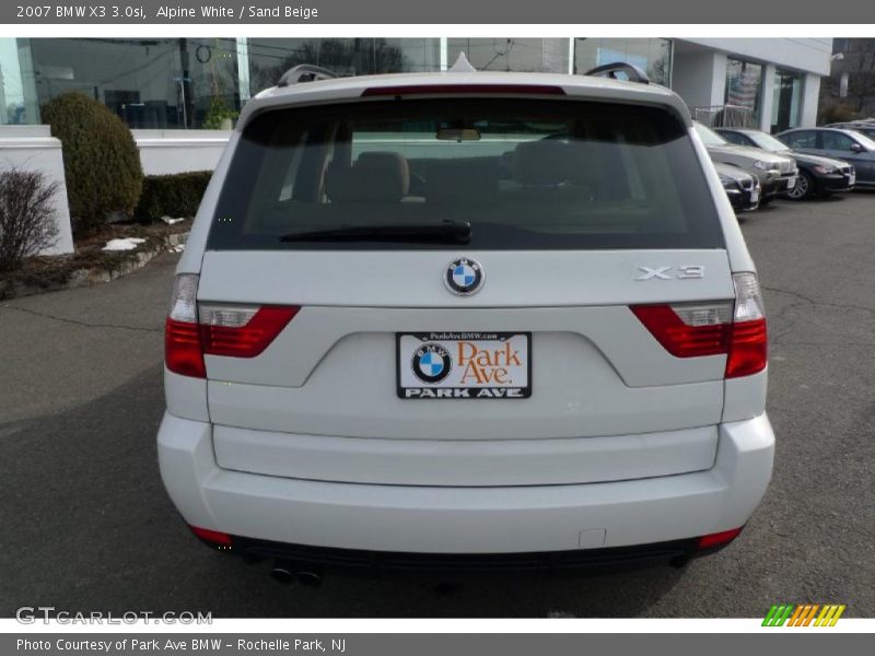 Alpine White / Sand Beige 2007 BMW X3 3.0si