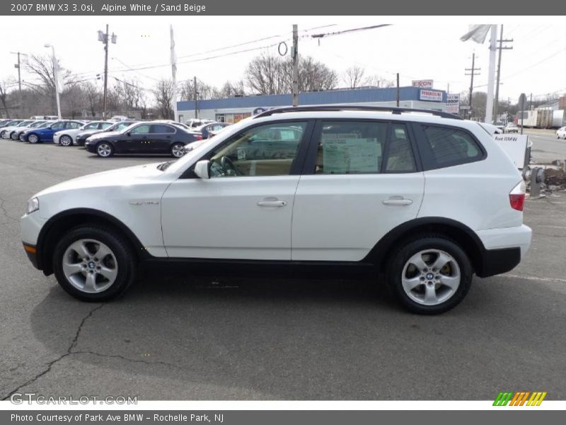 Alpine White / Sand Beige 2007 BMW X3 3.0si