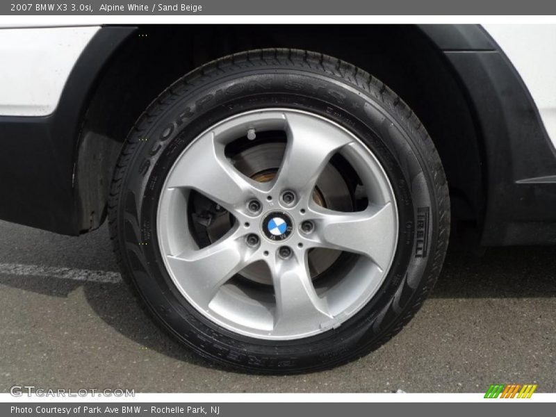 Alpine White / Sand Beige 2007 BMW X3 3.0si