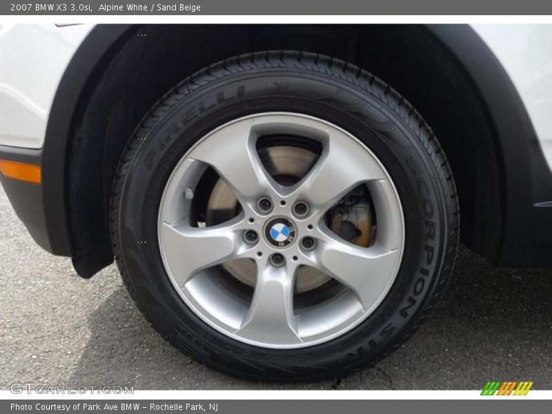 Alpine White / Sand Beige 2007 BMW X3 3.0si