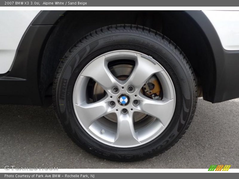 Alpine White / Sand Beige 2007 BMW X3 3.0si