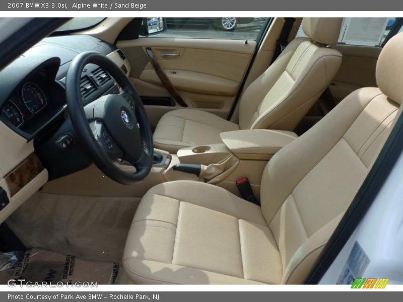 Alpine White / Sand Beige 2007 BMW X3 3.0si