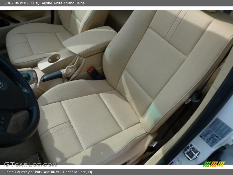 Alpine White / Sand Beige 2007 BMW X3 3.0si