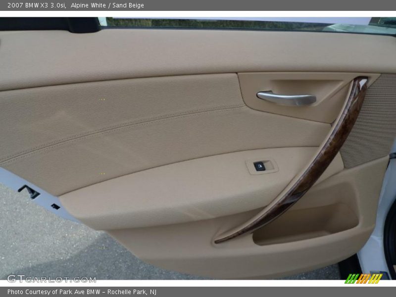 Alpine White / Sand Beige 2007 BMW X3 3.0si