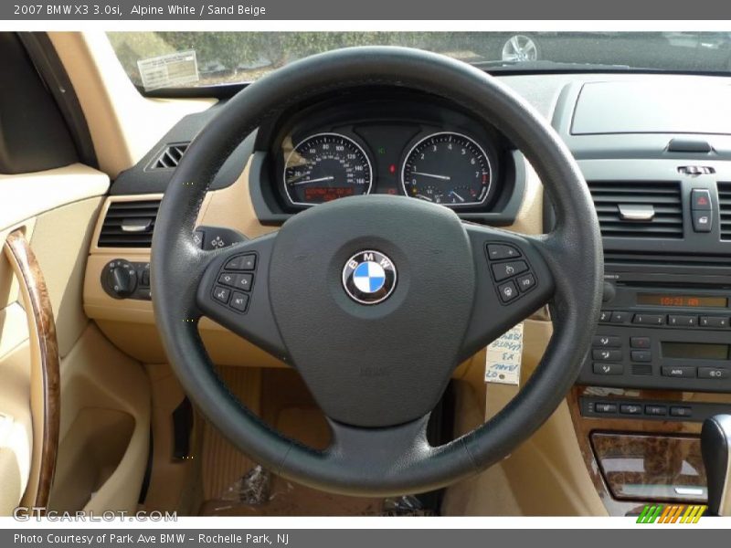 Alpine White / Sand Beige 2007 BMW X3 3.0si