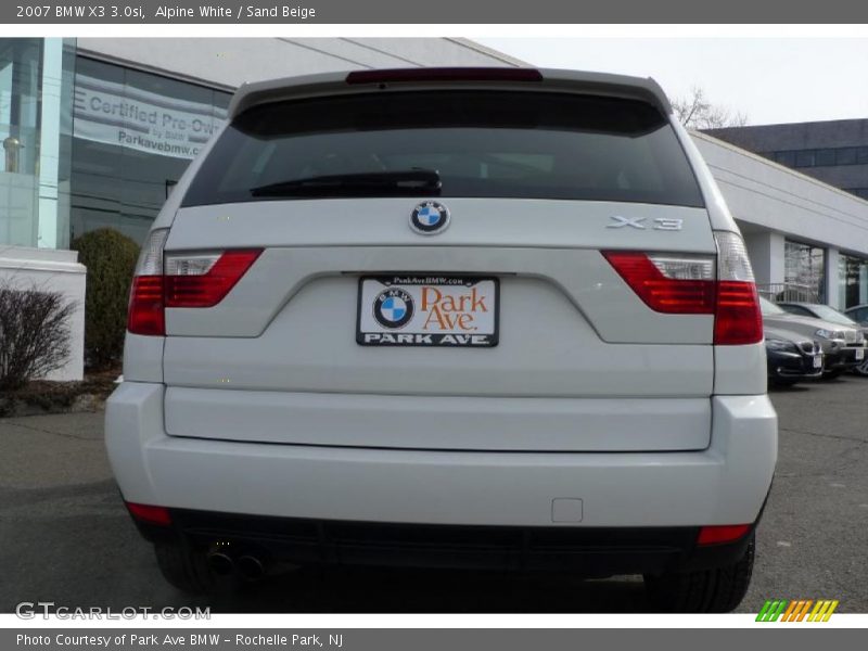 Alpine White / Sand Beige 2007 BMW X3 3.0si