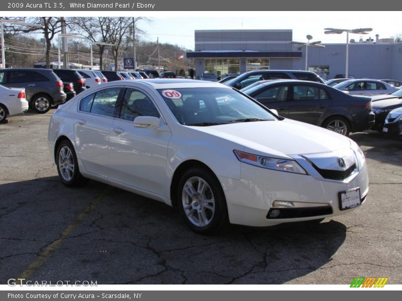 White Diamond Pearl / Ebony 2009 Acura TL 3.5