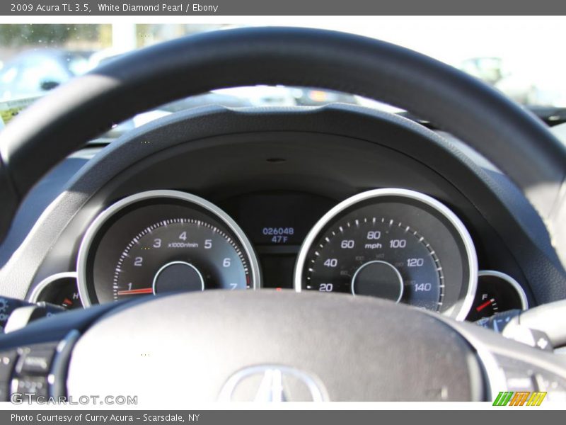 White Diamond Pearl / Ebony 2009 Acura TL 3.5