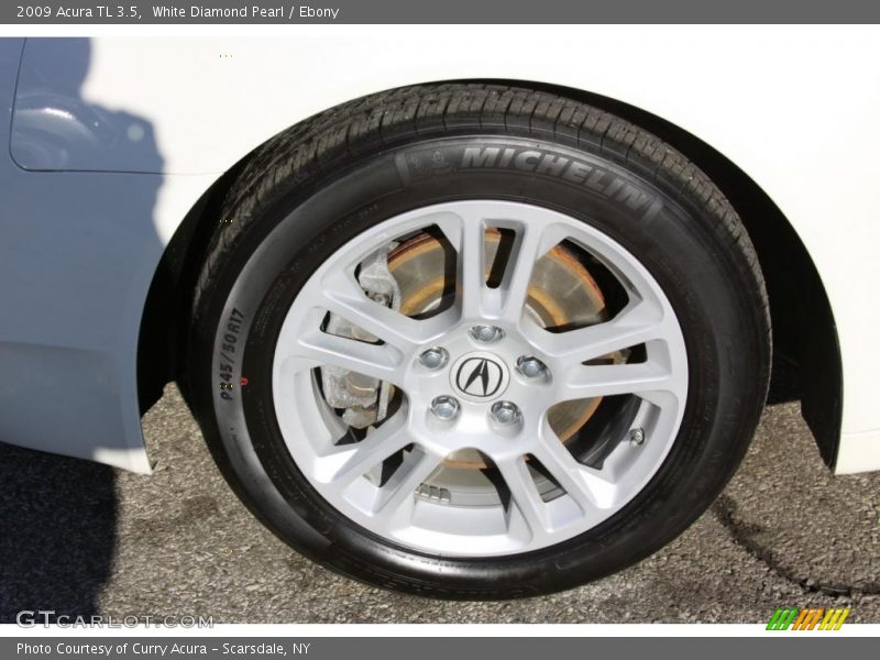 White Diamond Pearl / Ebony 2009 Acura TL 3.5