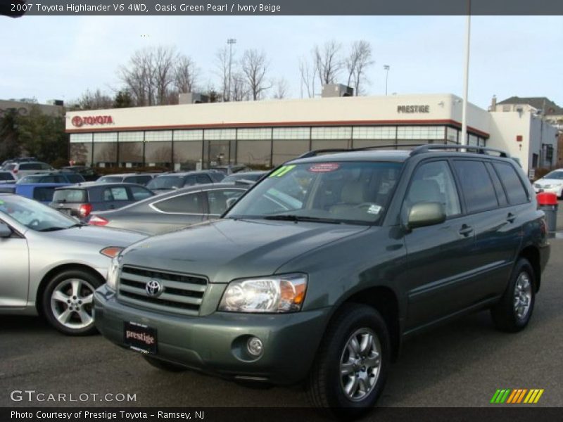 Oasis Green Pearl / Ivory Beige 2007 Toyota Highlander V6 4WD