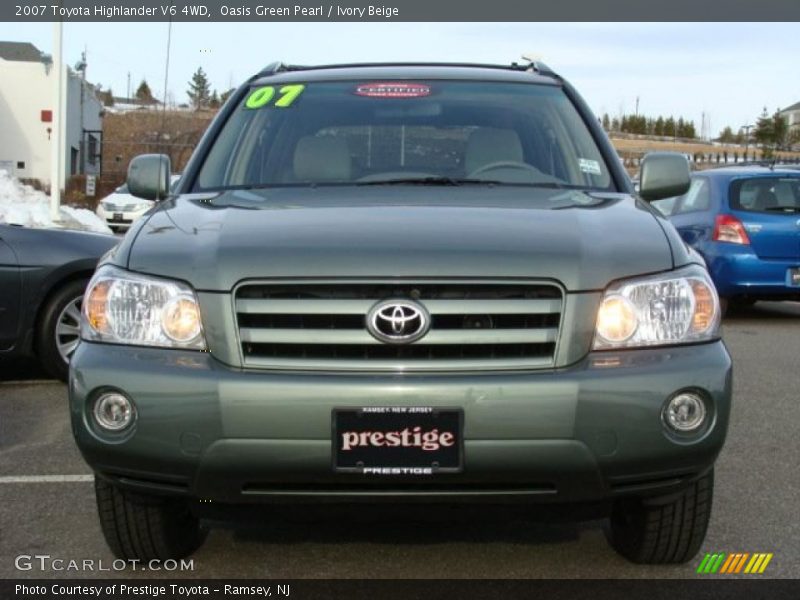 Oasis Green Pearl / Ivory Beige 2007 Toyota Highlander V6 4WD