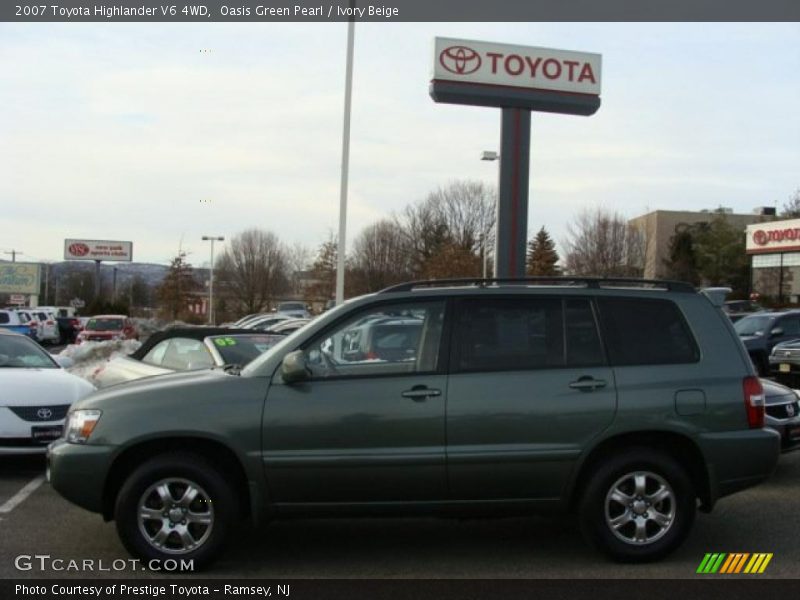 Oasis Green Pearl / Ivory Beige 2007 Toyota Highlander V6 4WD