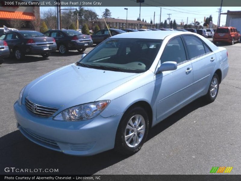 Sky Blue Pearl / Stone Gray 2006 Toyota Camry LE V6