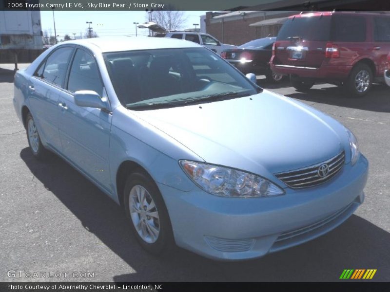 Sky Blue Pearl / Stone Gray 2006 Toyota Camry LE V6