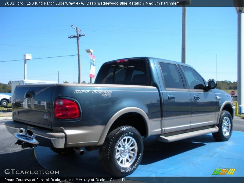 Deep Wedgewood Blue Metallic / Medium Parchment 2001 Ford F150 King Ranch SuperCrew 4x4