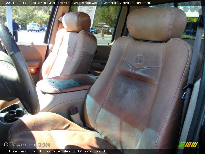 Deep Wedgewood Blue Metallic / Medium Parchment 2001 Ford F150 King Ranch SuperCrew 4x4