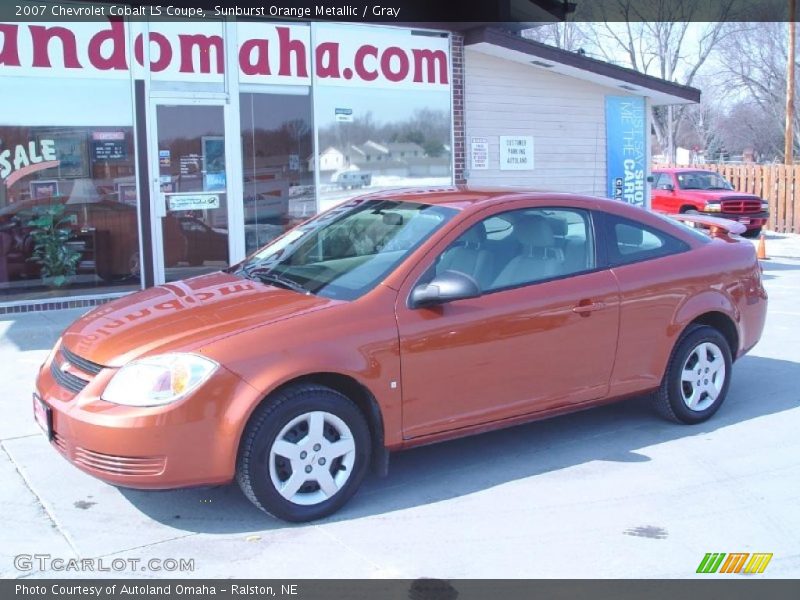 Sunburst Orange Metallic / Gray 2007 Chevrolet Cobalt LS Coupe