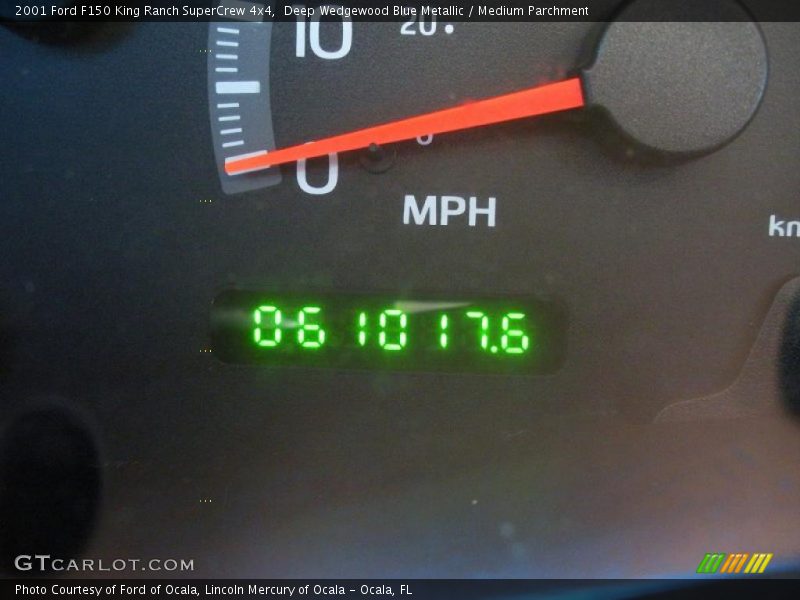 Deep Wedgewood Blue Metallic / Medium Parchment 2001 Ford F150 King Ranch SuperCrew 4x4