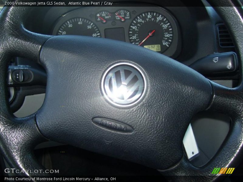 Atlantic Blue Pearl / Gray 2000 Volkswagen Jetta GLS Sedan
