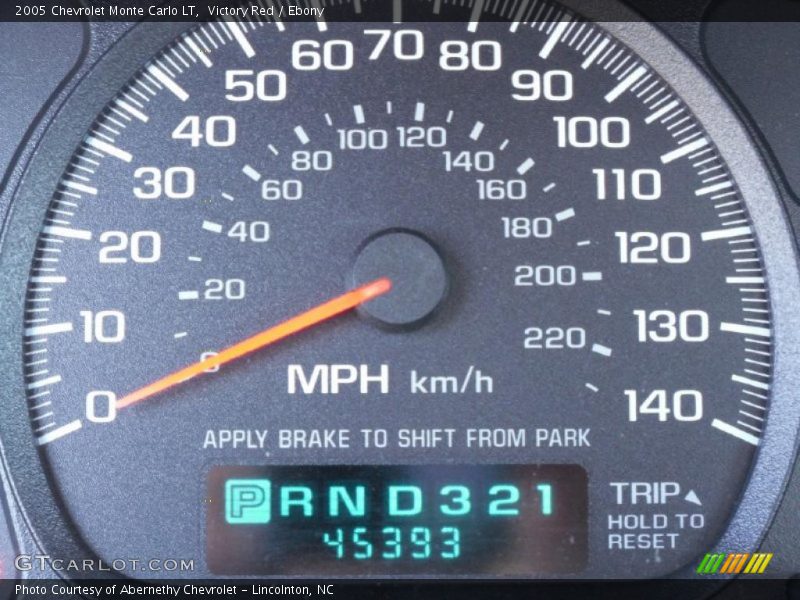 Victory Red / Ebony 2005 Chevrolet Monte Carlo LT