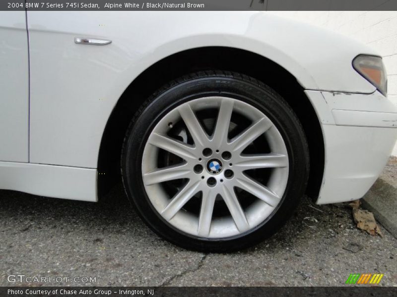 Alpine White / Black/Natural Brown 2004 BMW 7 Series 745i Sedan