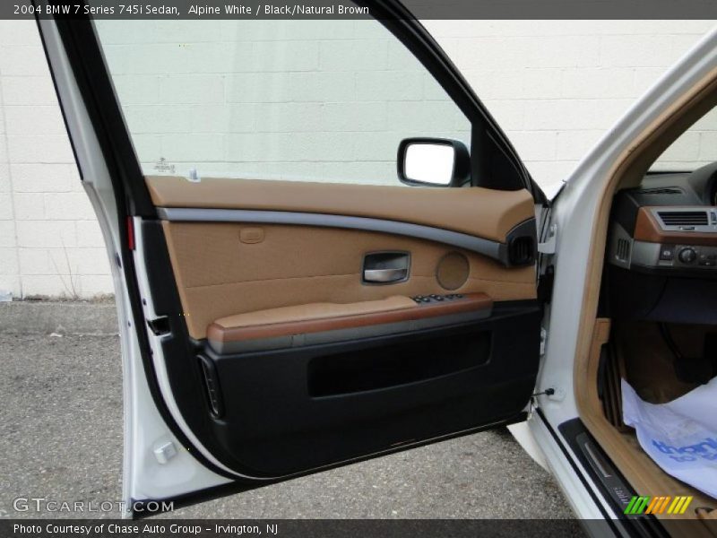 Alpine White / Black/Natural Brown 2004 BMW 7 Series 745i Sedan