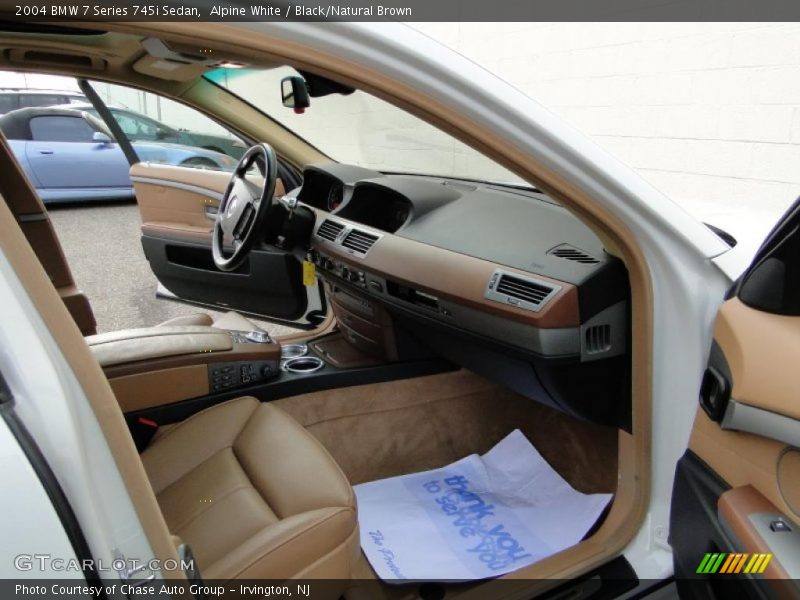 Alpine White / Black/Natural Brown 2004 BMW 7 Series 745i Sedan