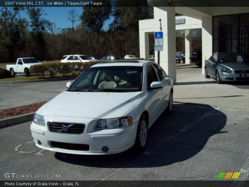Ice White / Taupe/Light Taupe 2007 Volvo S60 2.5T